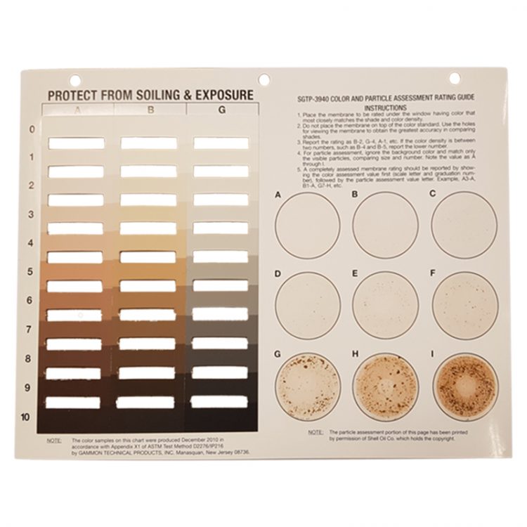 Colour and Particle Rating Chart - 16210-0 product image