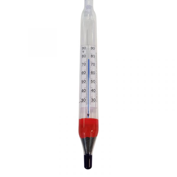 Dichte-Aräometer für Flüssiggas ASTM 101 H – 62 mit Thermometer +