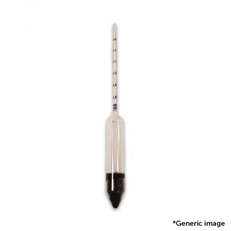 ASTM E100 Hydrometer UKAS Calibrated Gravity Range 0.800 to 0.850