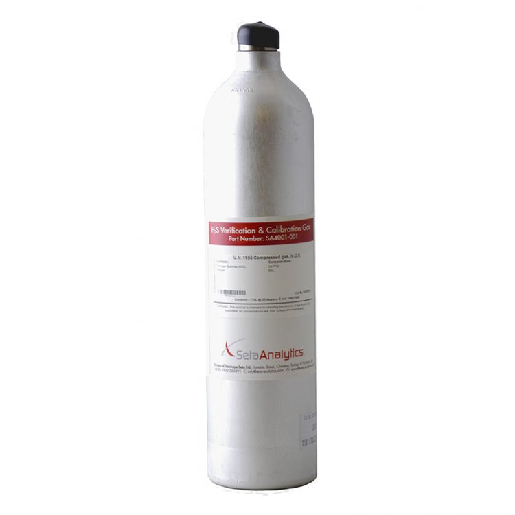 H2S Verification and Calibration Gas (110 litre) - SA4001-001'